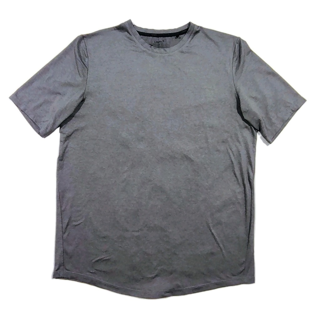 UNRL Stride Collection Men's Athletic Fit T-Shirt Gray Short Sleeve Size Small